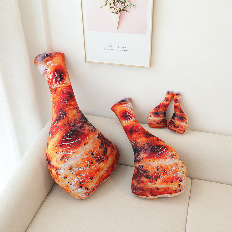 Creative chicken leg pillow personalized lifelike food stuffed plush toy pet toy birthday gift