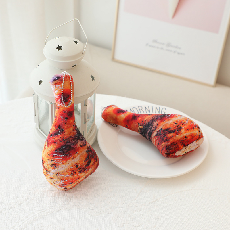 Creative chicken leg pillow personalized lifelike food stuffed plush toy pet toy birthday gift