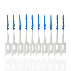 New Disposable Interdental Brush Dental Floss Picks Ended Rubber Toothpick Toothpick Interdental Brush Toothpick