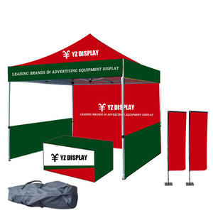 Smart Durable Pop up Canopy Tent with 1 Sidewall 10'x10' Outdoor Craft Show Canopy