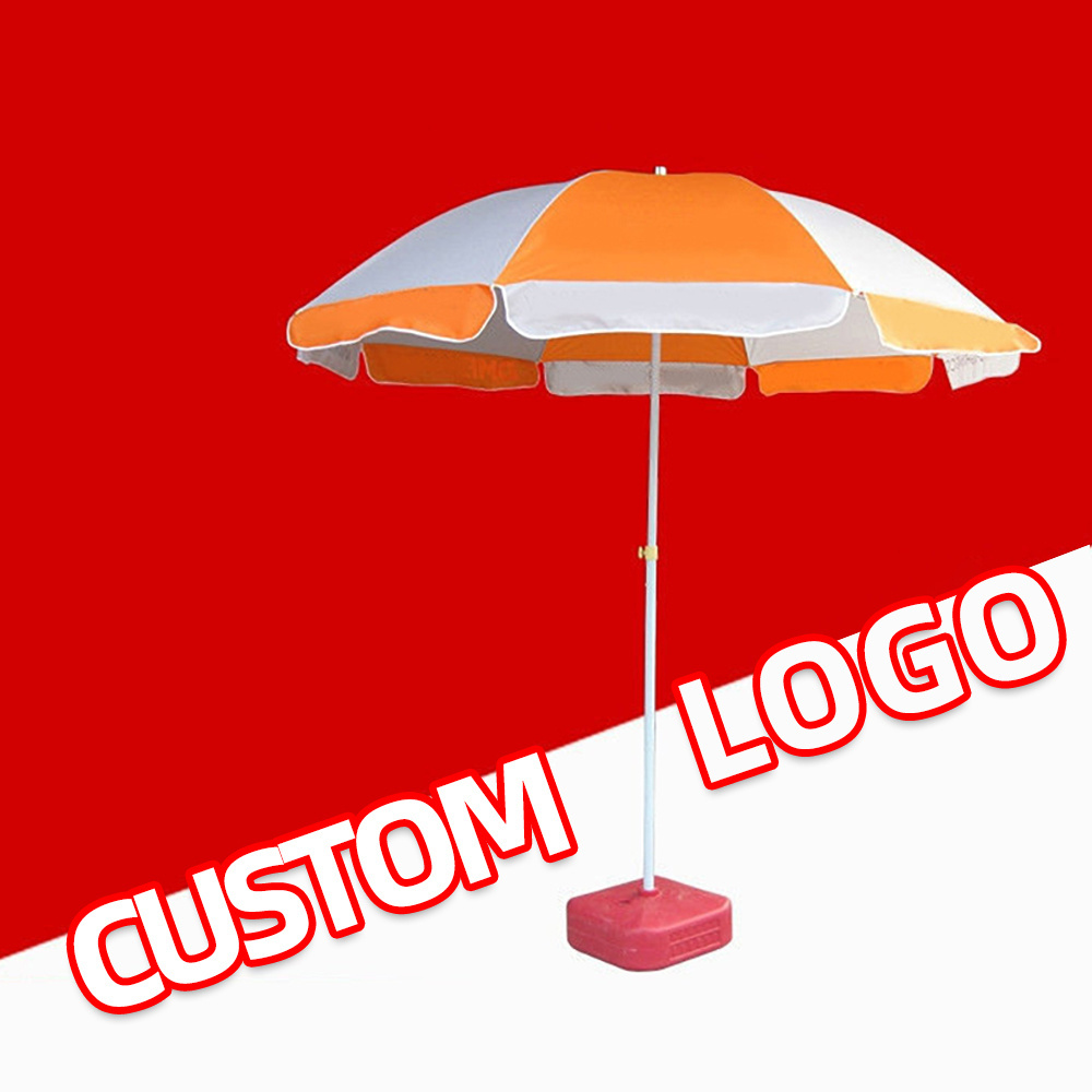 Sun Beach Umbrella Waterproof Steel Oxford Outdoor Furniture for Garden Custom Size Outdoor Promotional Advertising Summer 0.9m