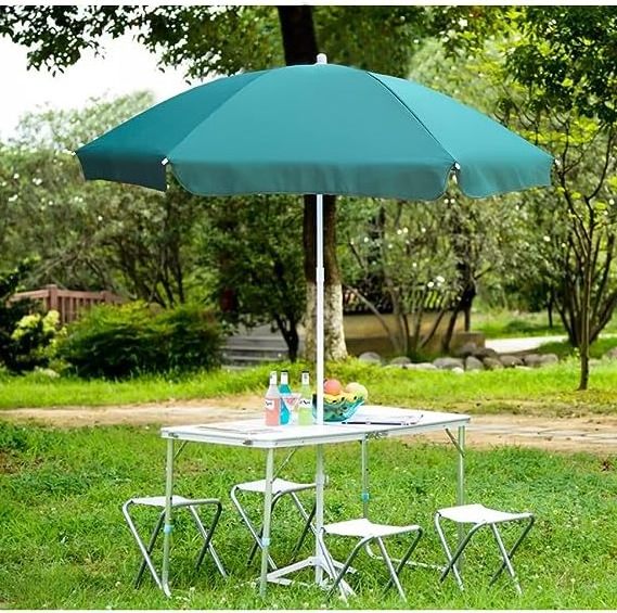 Custom Patio Umbrella for Garden with Sand Anchor & Push Button Tilt and Carry Bag Steel Oxford Outdoor Furniture Modern 0.37kg