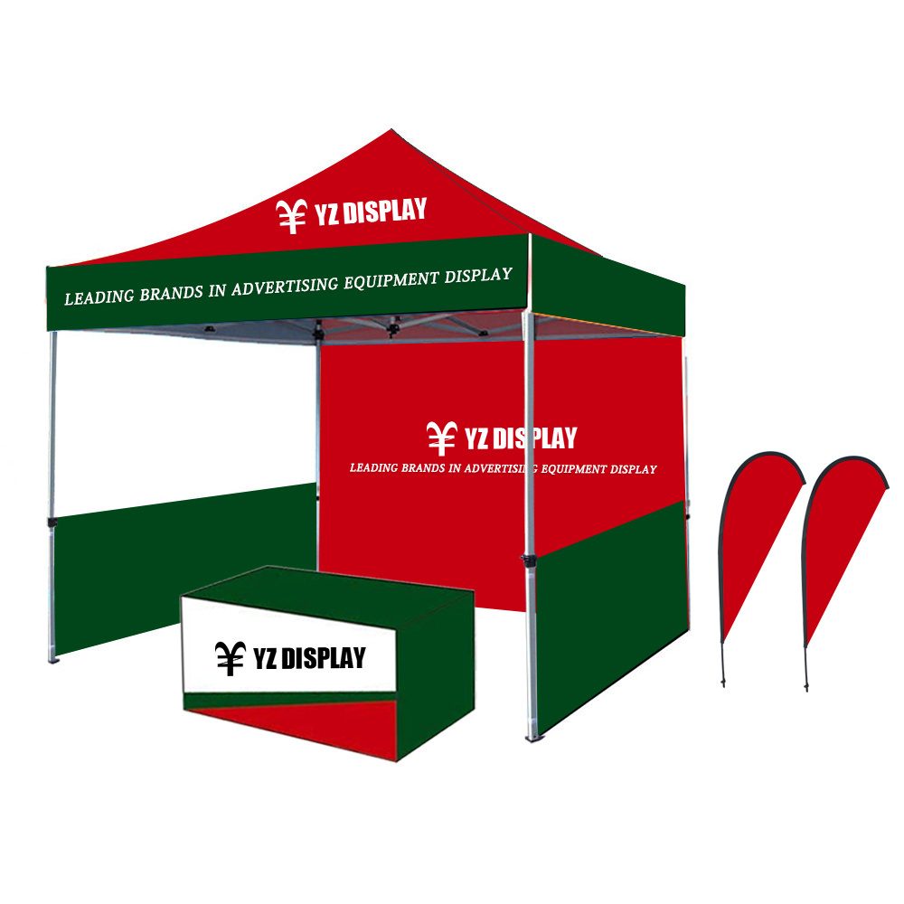 Smart Durable Pop up Canopy Tent with 1 Sidewall 10'x10' Outdoor Craft Show Canopy