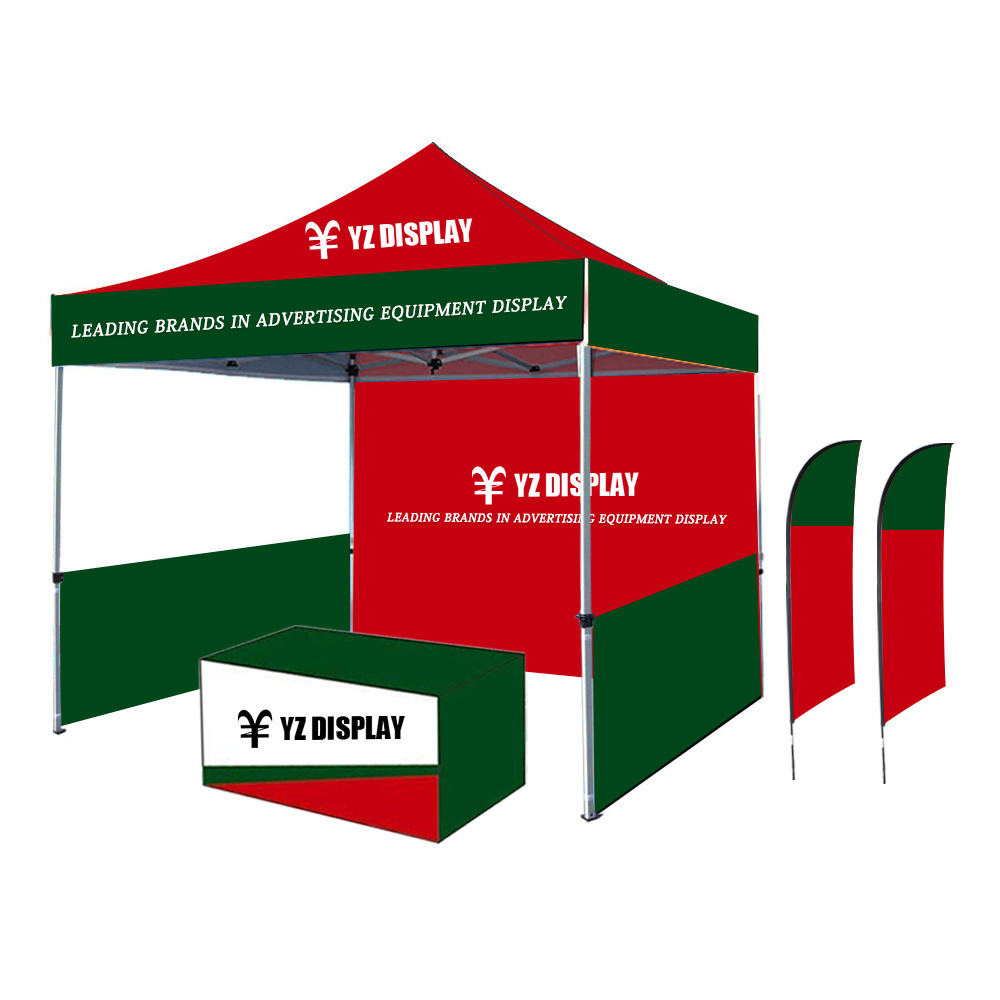 Smart Durable Pop up Canopy Tent with 1 Sidewall 10'x10' Outdoor Craft Show Canopy