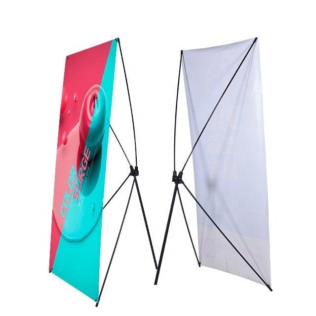 Heavy-duty Retractable Banner Stand X Stand Banner Fiberglass + Aluminum Pole X Banner Stand