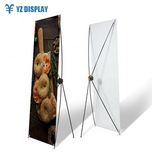 Heavy-duty Retractable Banner Stand X Stand Banner Fiberglass + Aluminum Pole X Banner Stand