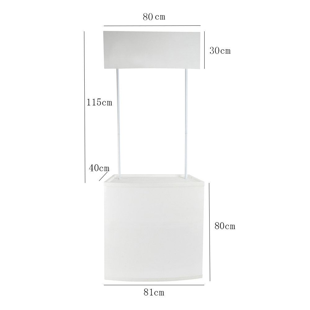 Low price plastic portable supermarket sales table removable advertising promotion table pop up promotion table counter