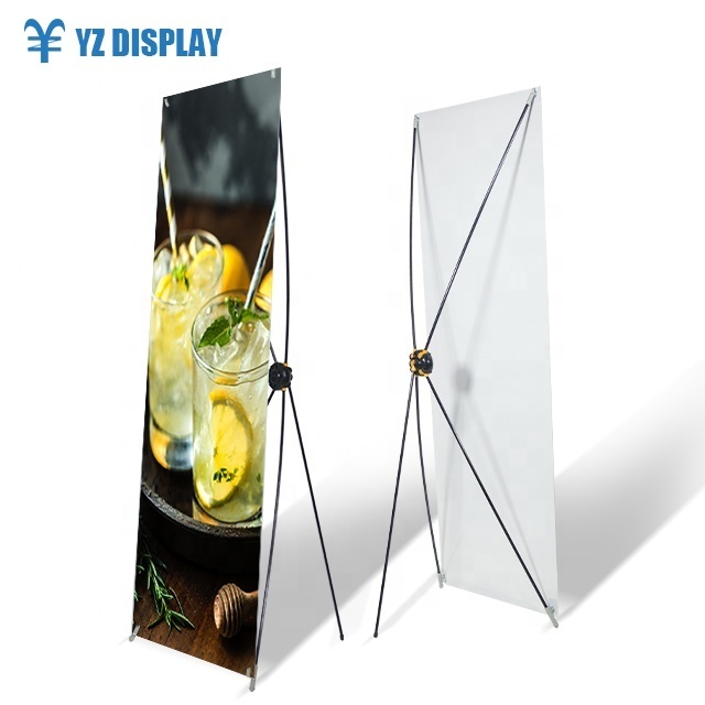 Heavy-duty Retractable Banner Stand X Stand Banner Fiberglass + Aluminum Pole X Banner Stand