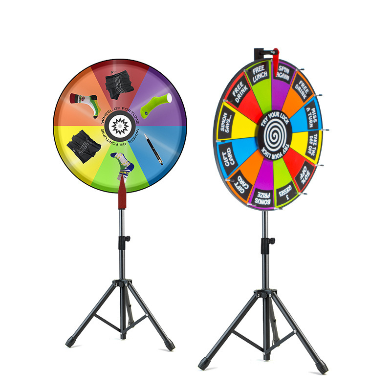 Fortune wheel of fortune tripod lucky stand  prize wheel for promotional advertising