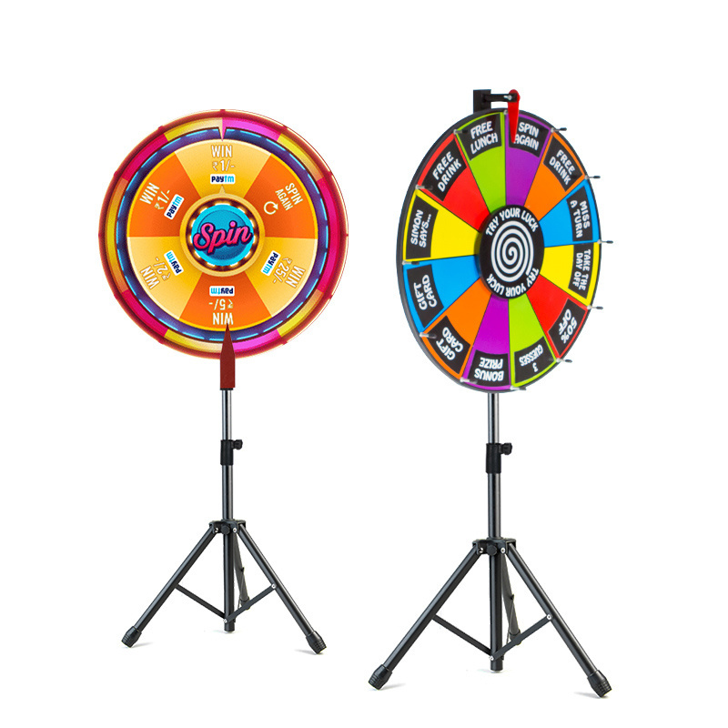 Fortune wheel of fortune tripod lucky stand  prize wheel for promotional advertising