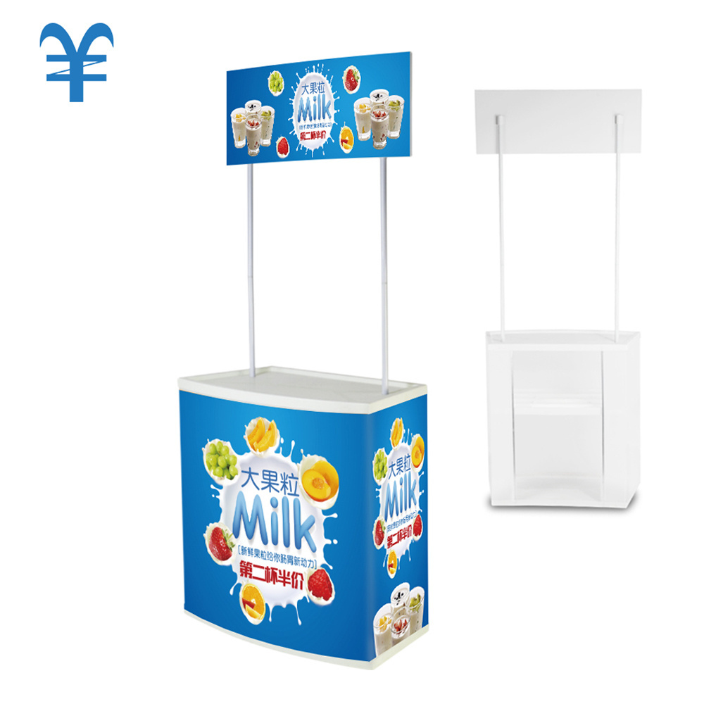 Promotion Counter  Display Booth Counter Foldable Promotion Table in Stock  for Advertising