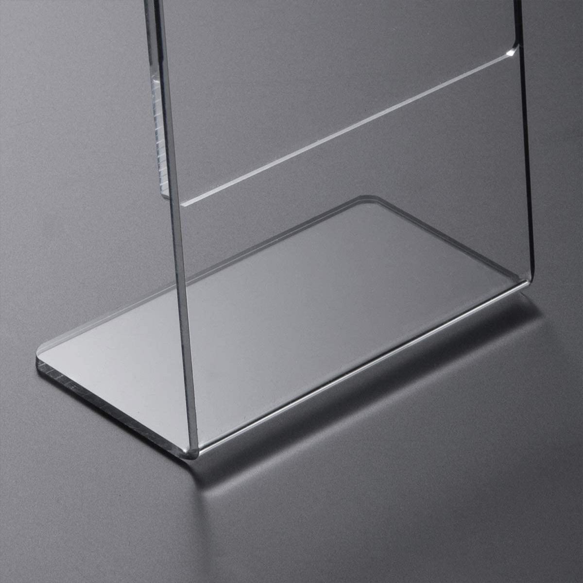 L Sign Holder Slant Back Sign Holders Portrait Ad Frames Clear Durable Flyer Display Stand for Office Home Store Restaurant