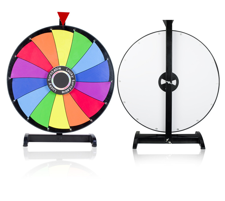 Stock Product Indoor Advertising Lucky Table Spin Prize Wheel For Promotion Event