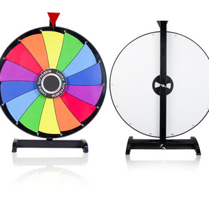 Stock Product Indoor Advertising Lucky Table Spin Prize Wheel For Promotion Event