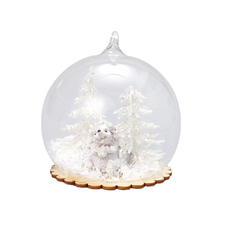 christmas glass ball Hanging Glass Tea Light Candle Holder Glass Terrarium Sphere Room Decoration LED Light