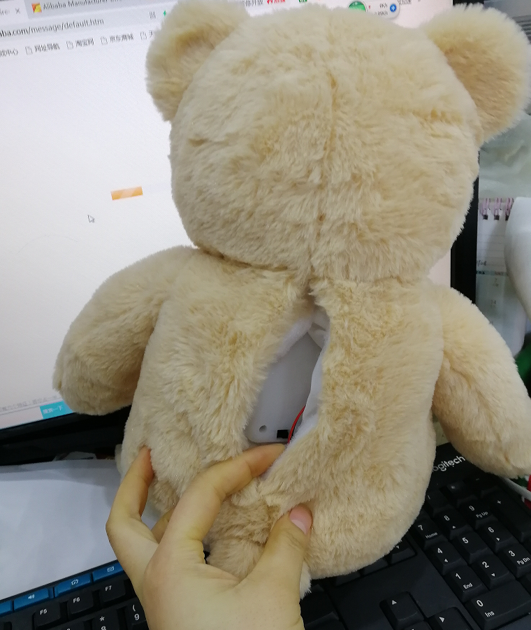 Wholesale teddy bear soft toys with voice recording repeats what you say stuffed animal toys