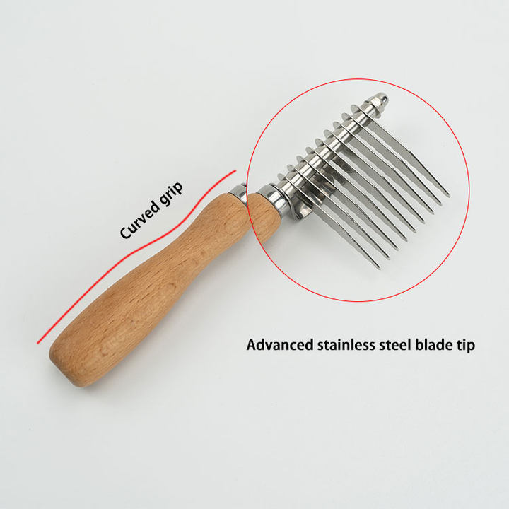 Pet supplies cleaning kit cat stainless steel open knot massage dog floating hair comb grooming products pet knot comb