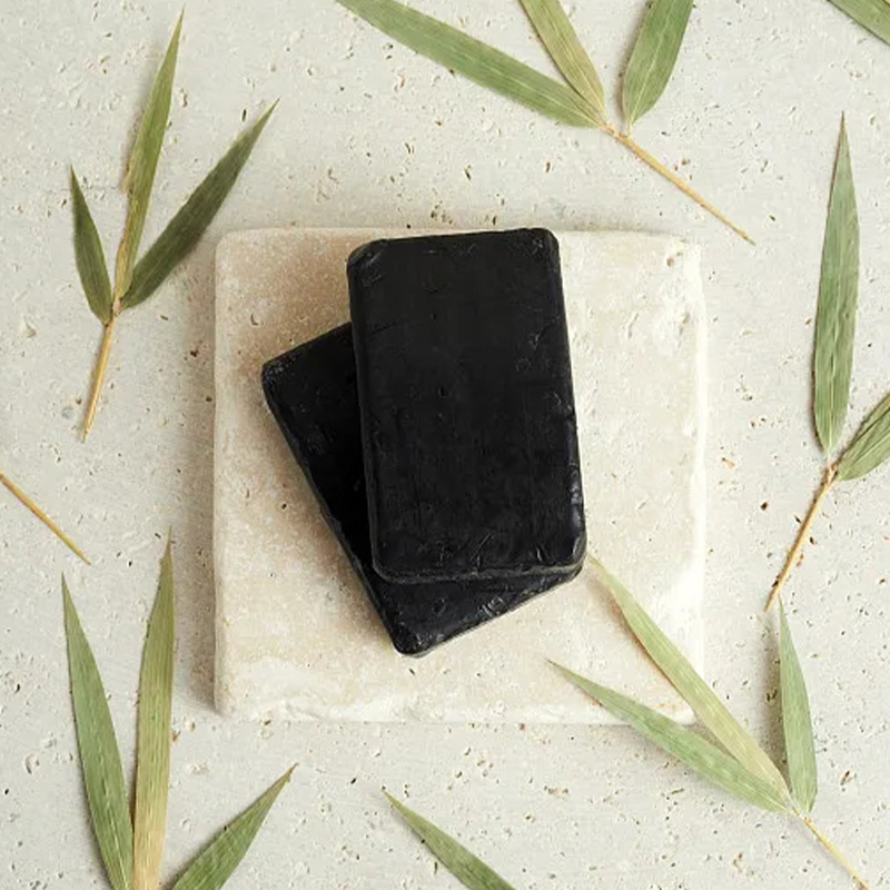 GRS Certified Recycled Deep Cleansing Charcoal Face Black Soap Oil Control Acne Whitening Soap