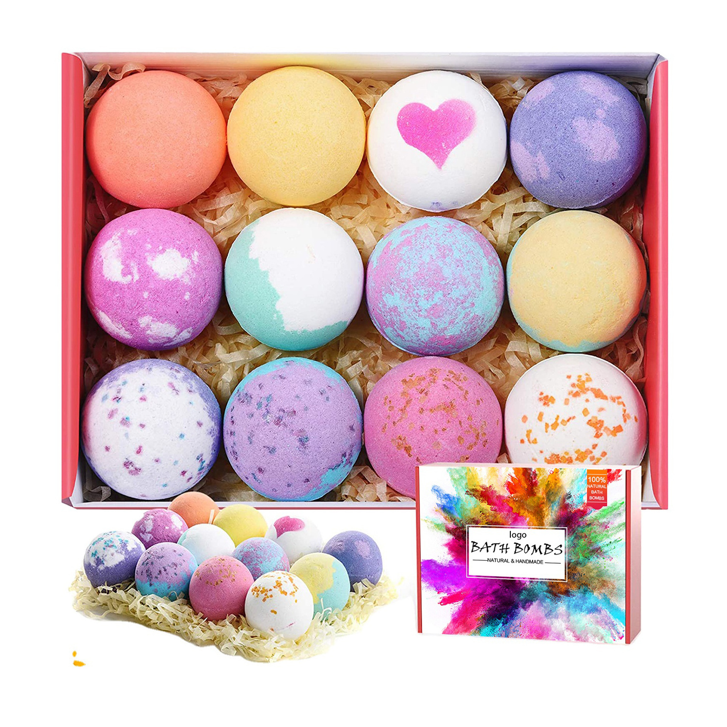 OEM Msds/100% Natural Ingredients Colorful Ball Set With Toys Inside For Kids Natural Vegan Bubble Fizzy Organic BathBomb