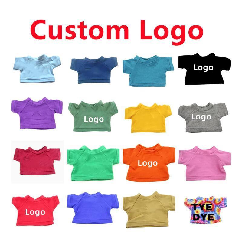 Custom Logo Personalized Promotional Mascot Gift Doll Soft Stuffed Plush Toys Teddy Bear with Hoodies T-shirt T Shirt Clothes