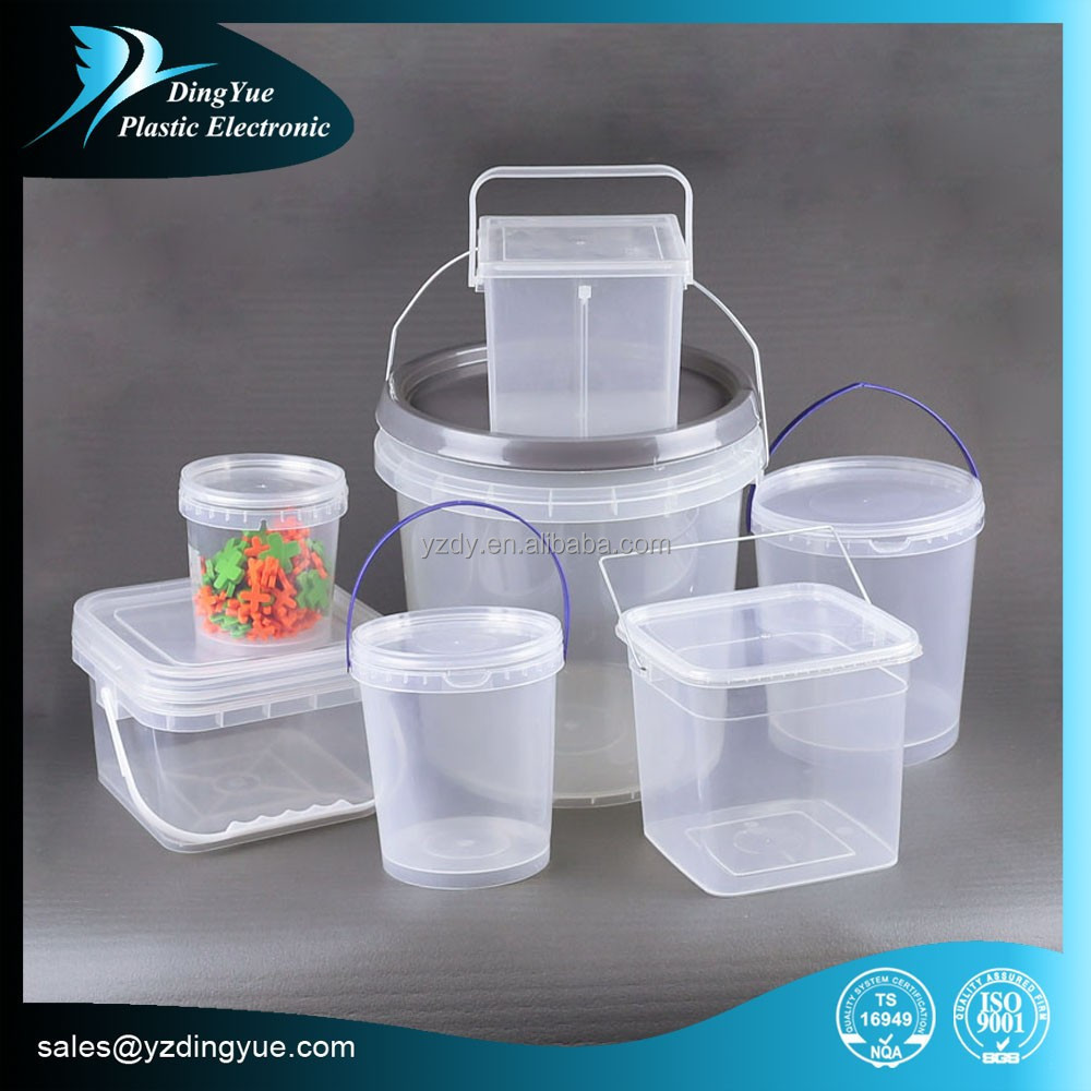 20L 25L Food Grade 5 Gallon 7 Gallon 750ml clear plastic buckets with lids