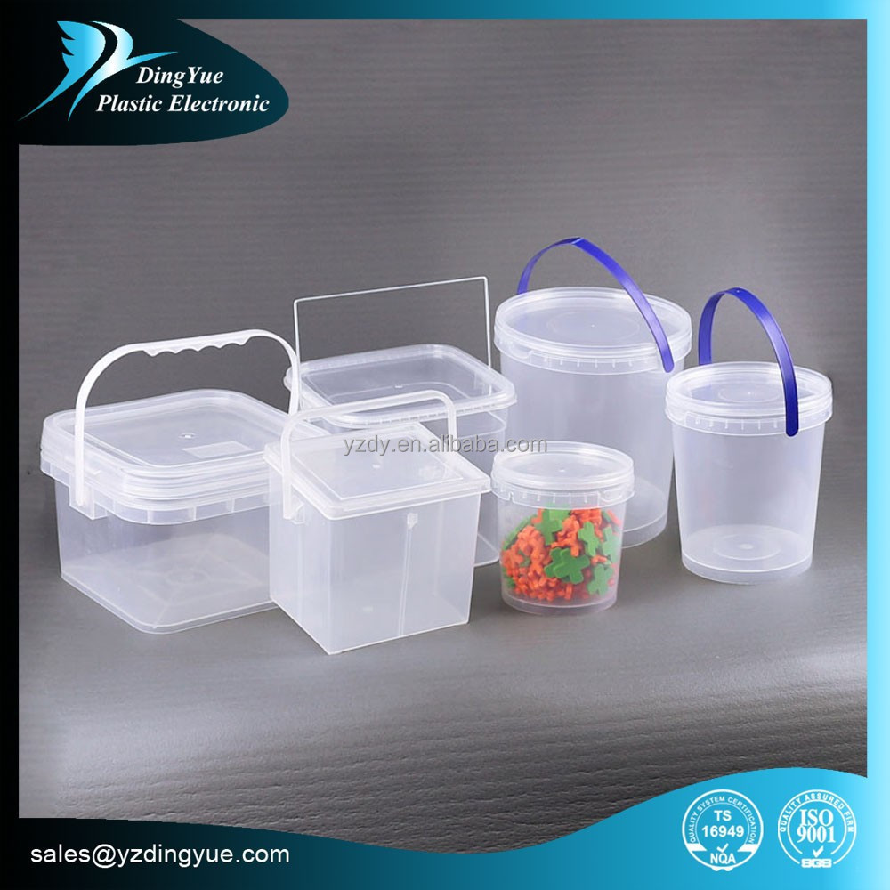 20L 25L Food Grade 5 Gallon 7 Gallon 750ml clear plastic buckets with lids