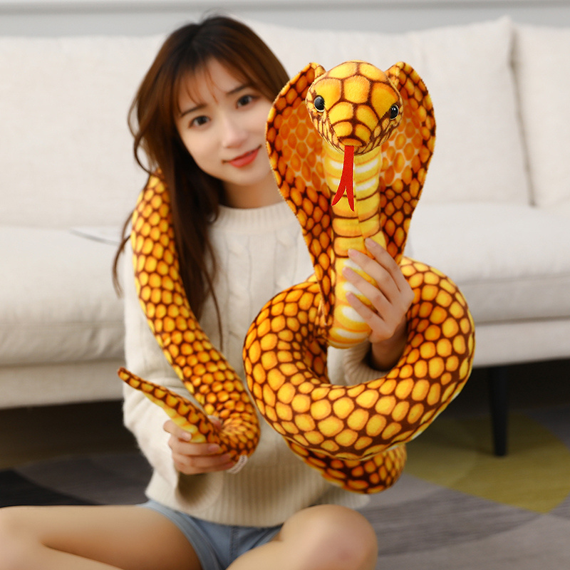 YSTPLT plush toy animals Factory sale Customized Emulational Snake  Wild With Squama Skin snake multi colors plush snake toy