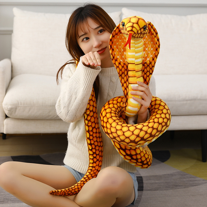 YSTPLT plush toy animals Factory sale Customized Emulational Snake  Wild With Squama Skin snake multi colors plush snake toy