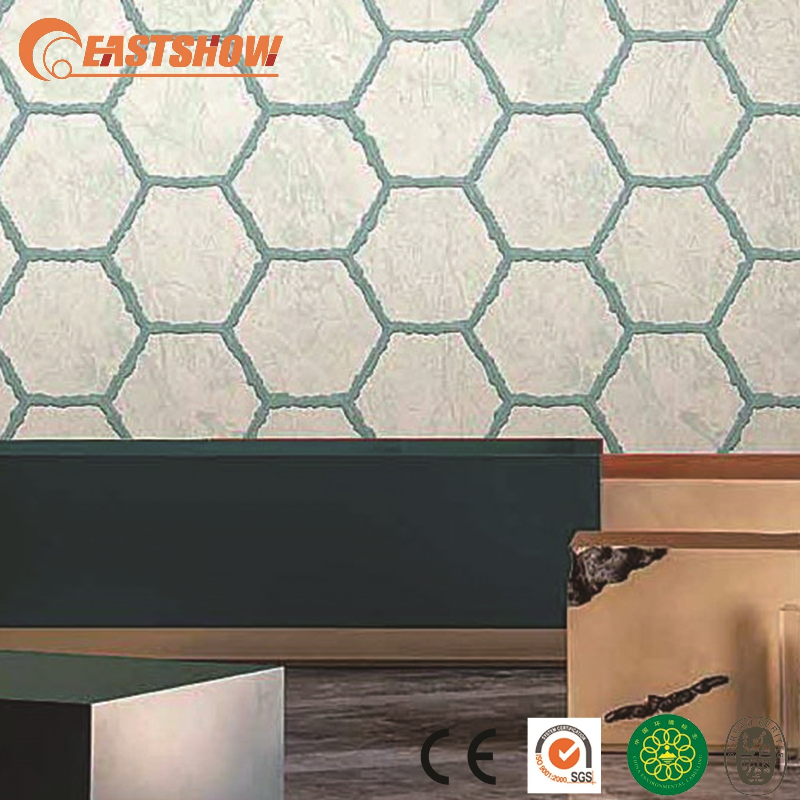 Hot Sale Interior Design 3D Vinyl Wall Covering PVC Home Decoration Wallpaper For Walls