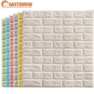 Home interior decoration self adhesive foam 3d brick wallpaper wall tiles pvc wallpaper sticker