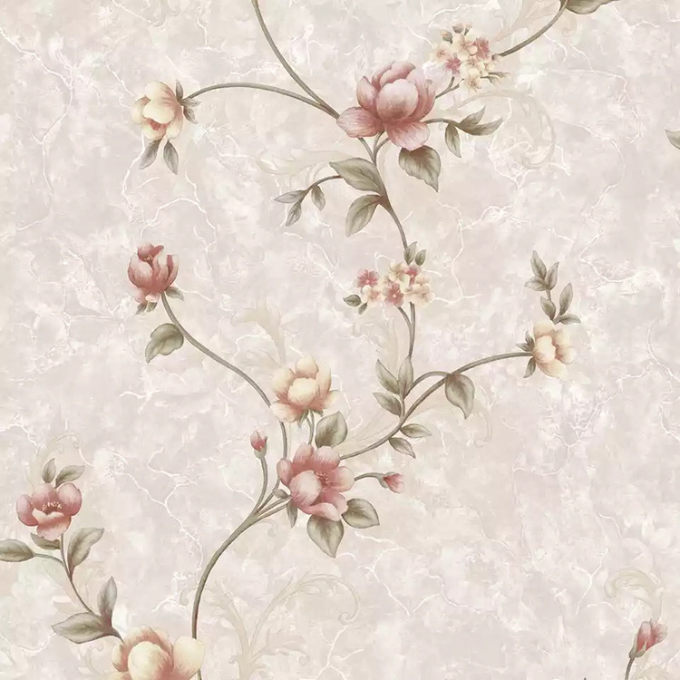 Interiors homes flower pattern wall murals 3d floral design peel and stick wallpaper