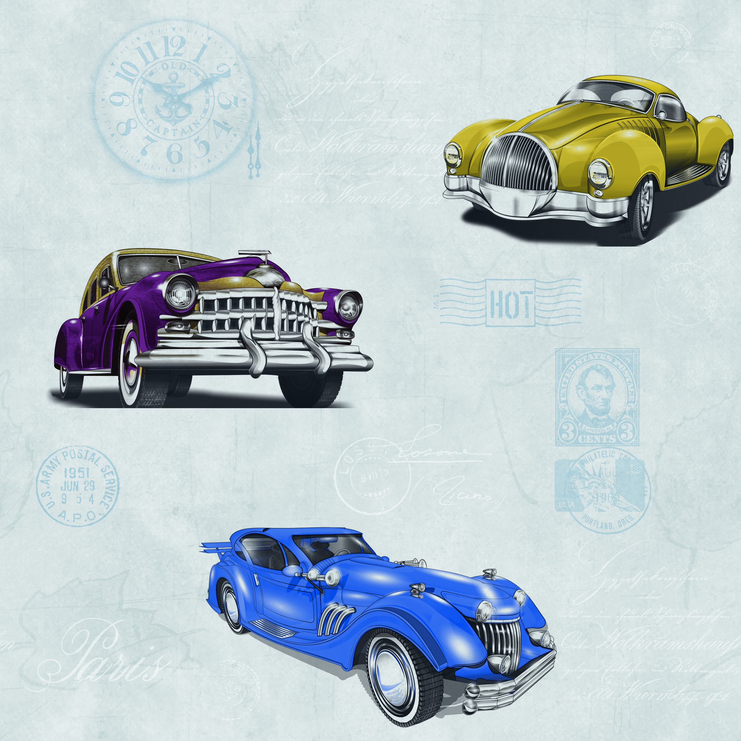 lovely hot wallpaper 3d design cartoon toy car wallpaper for home decoration