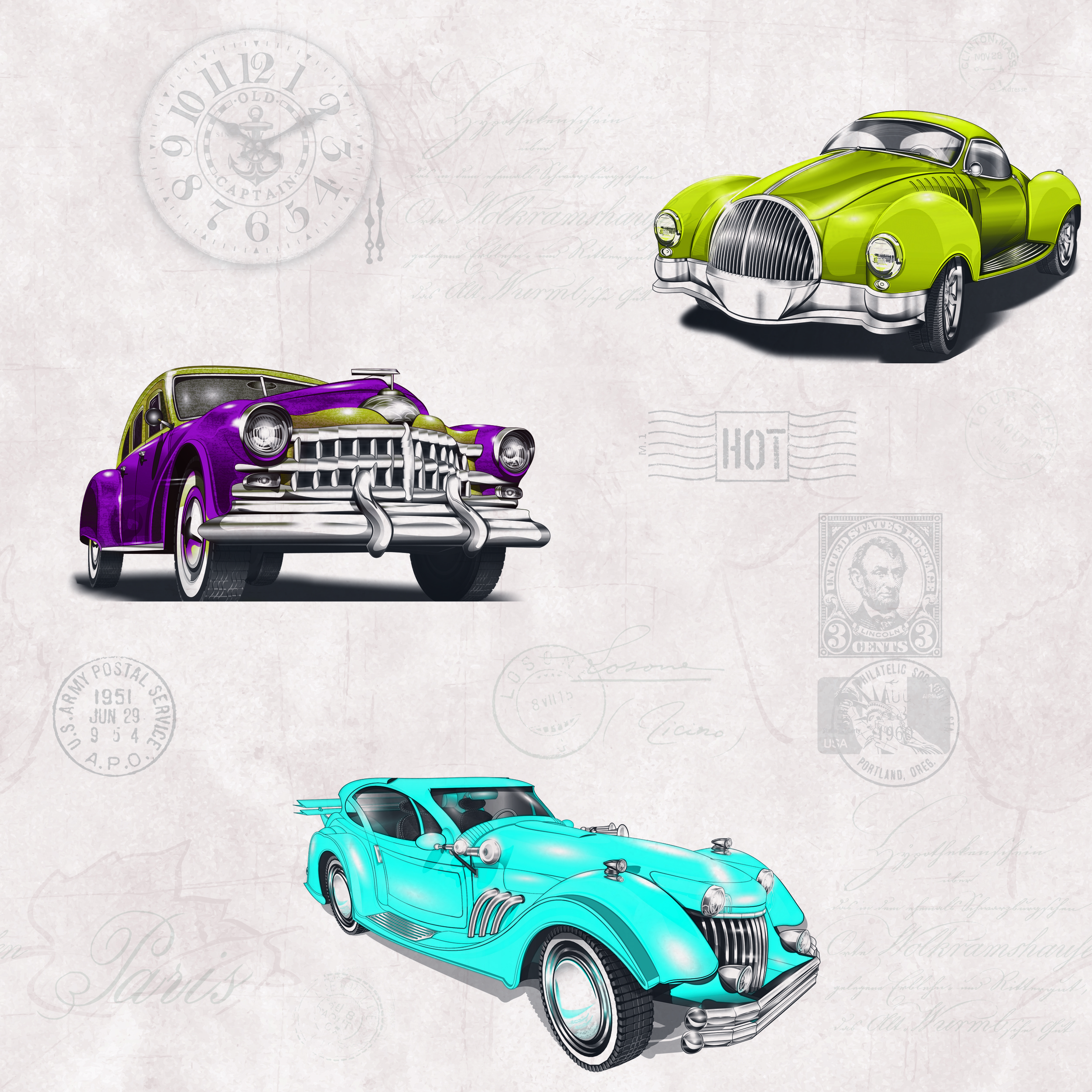 lovely hot wallpaper 3d design cartoon toy car wallpaper for home decoration