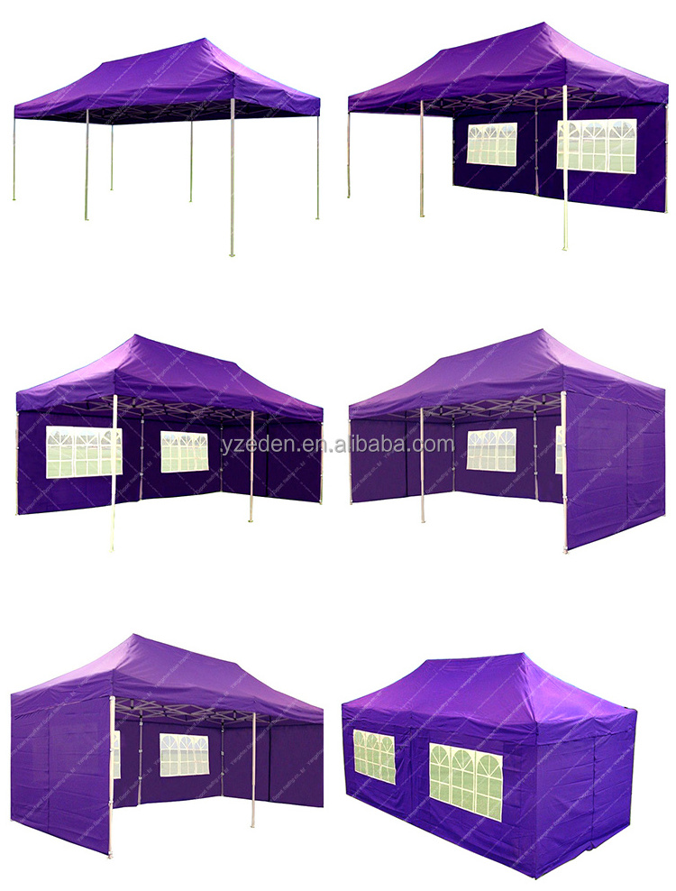 Heavy duty foldable garden pop up gazebo with steel frame 10x20