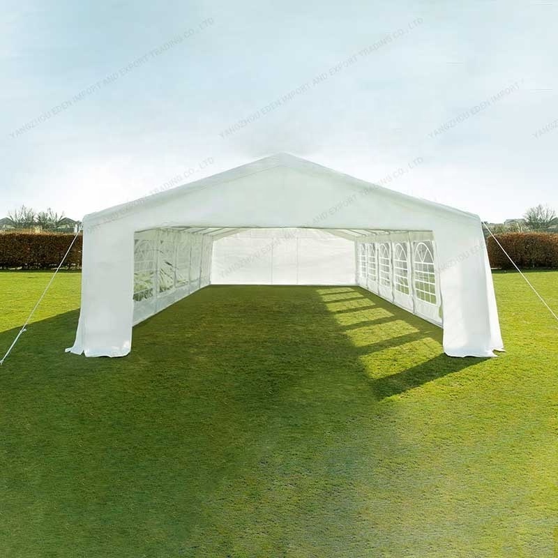 Outdoor white wedding marquee party tent 20x40 with ground bars