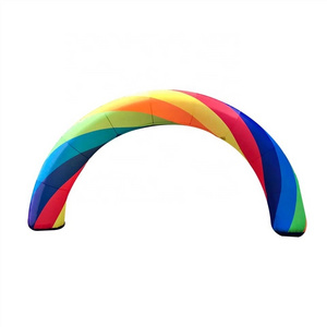 Custom lighted inflatable rainbow arch for event inflatable finish line arch