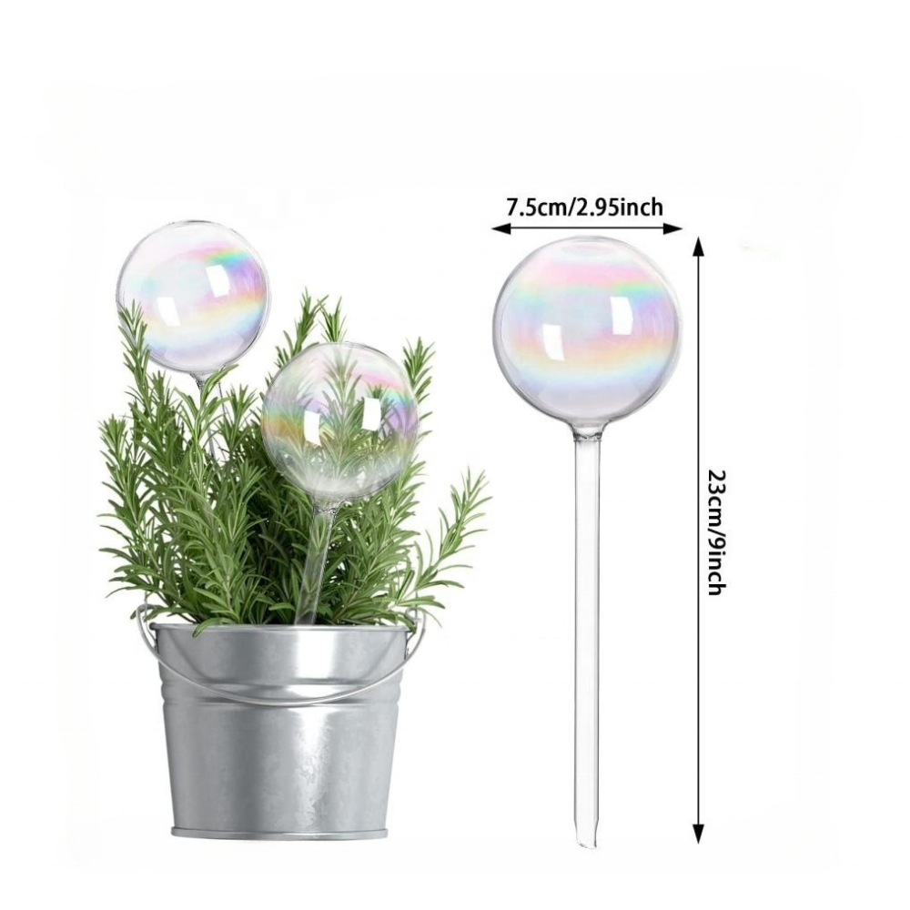 Home Plant Colorful Hand-Blown Cat Design Plant Waterer Self Watering Bulbs Clear Glass Plant Watering Globes