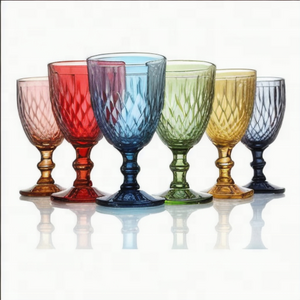 Factory price retro lead-free glass crystal multiple color brandy glasses brandy snifters