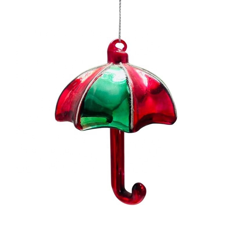 Blown Glass Happy Birth Cocktail Christmas Ornament & Glass Umbrella Ornament