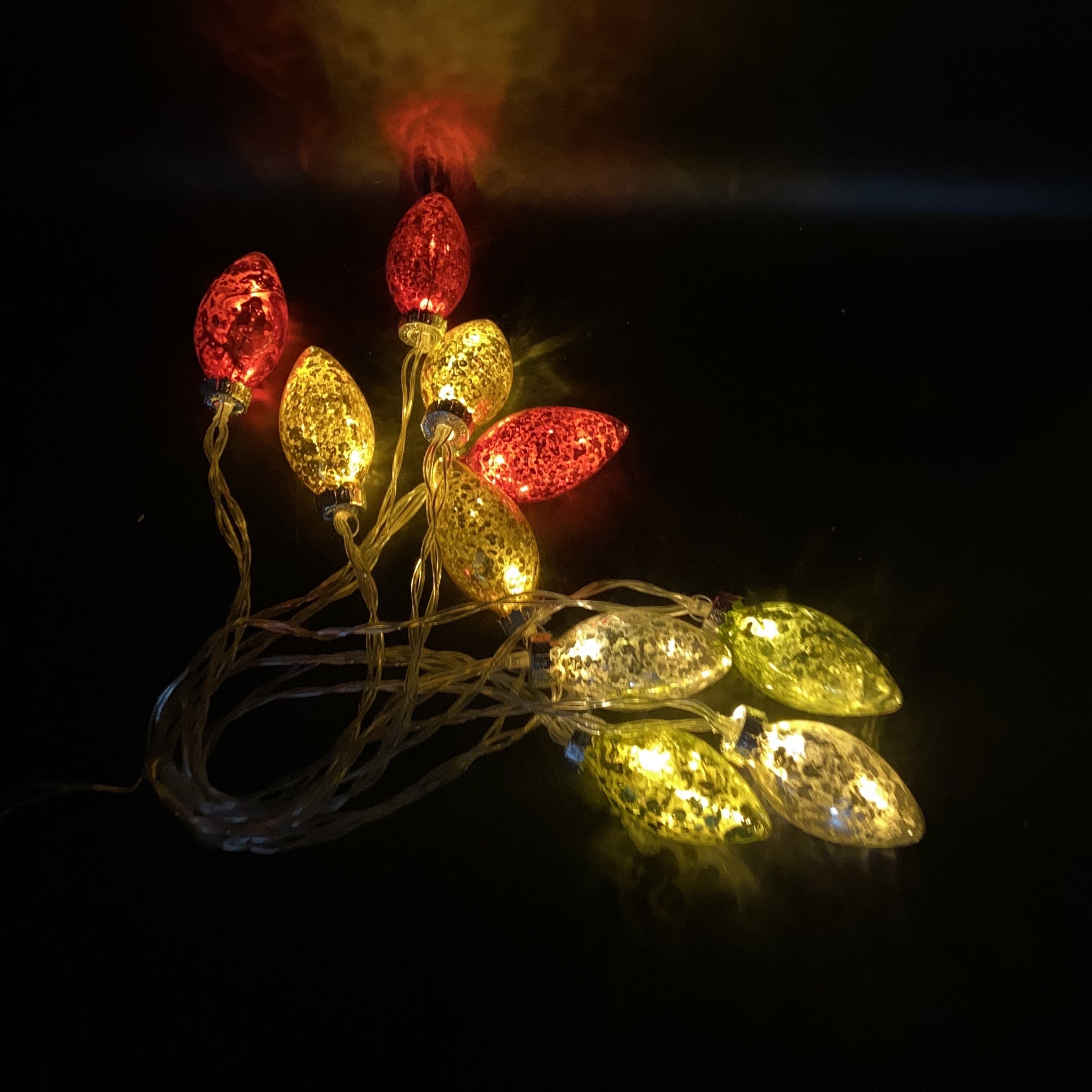 Multi-Colored Battery Operated Old Fashioned Glass Bulb Light Holiday String