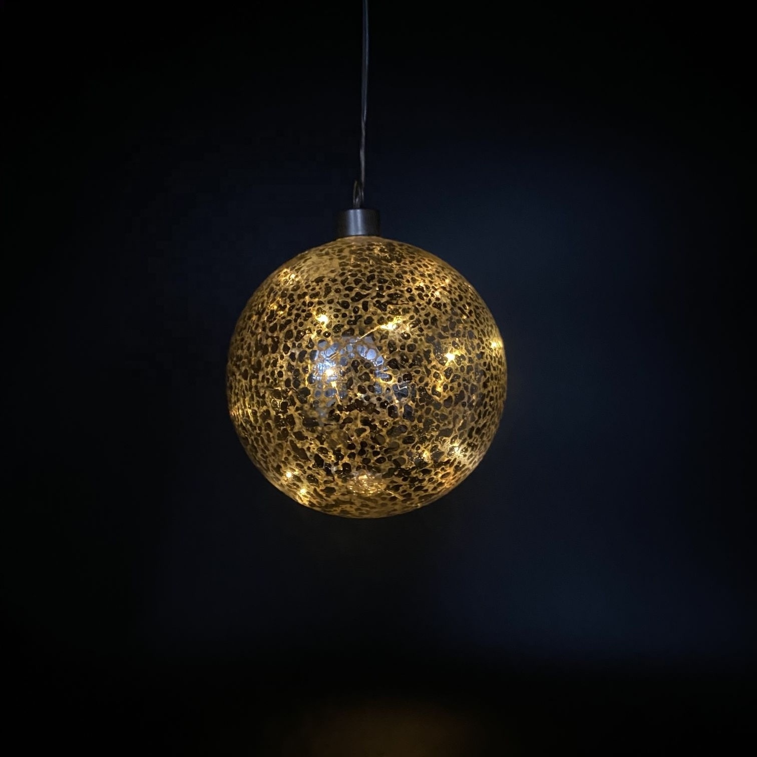 New arrival glass ball string ornament Multi-Colored Battery Operated Old Fashioned Glass Bulb Light Holiday String