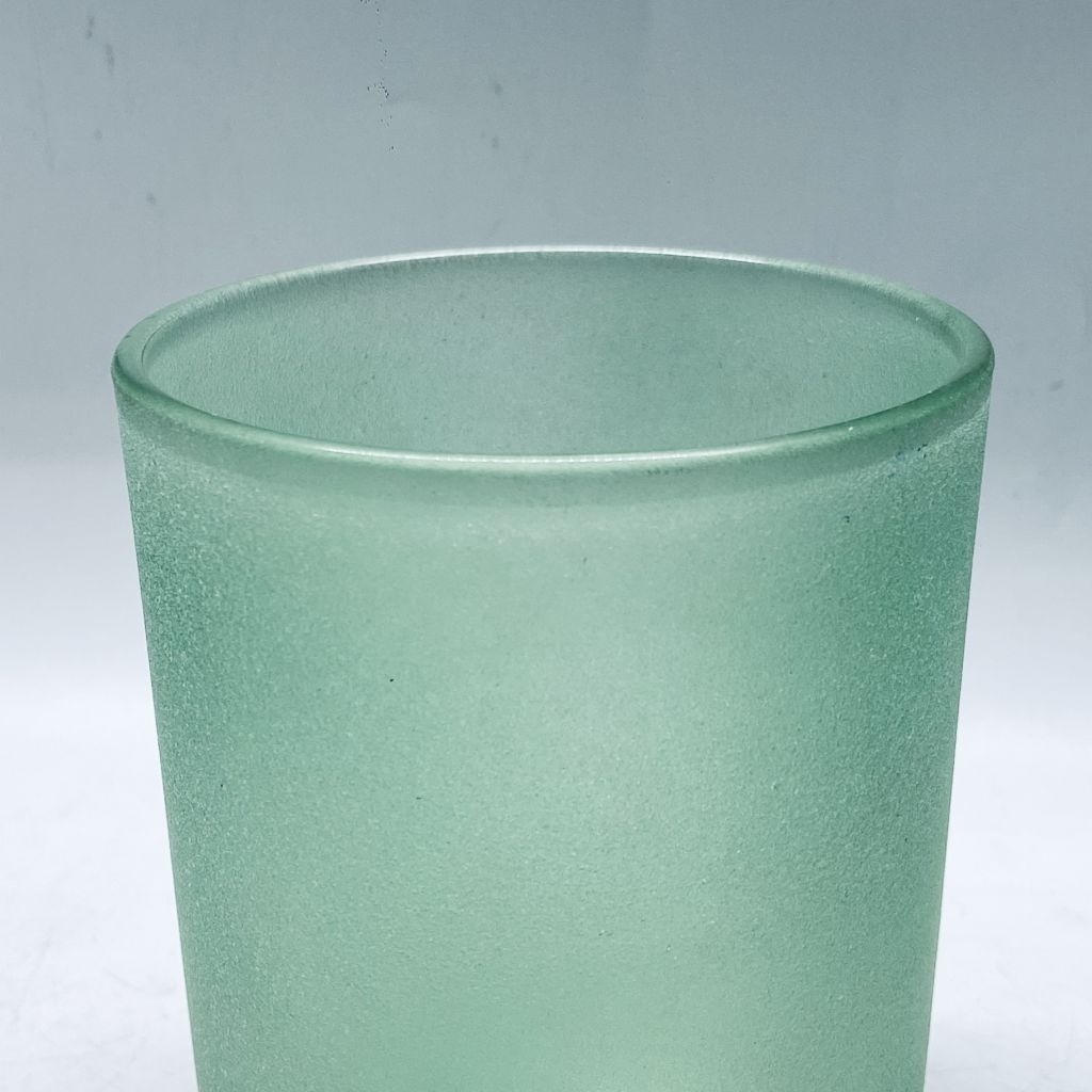 Factory price Green Glass  Votive or Tea Light Holders Glass candle jar