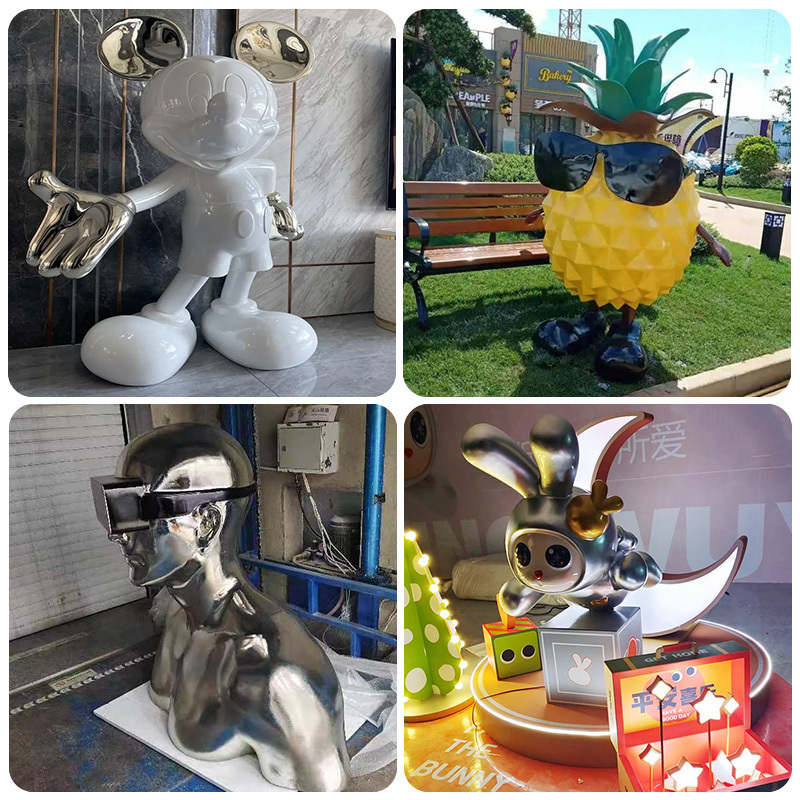 Commercial Custom Resin Sculpture Fiberglass Spaceman High Stiffness Foam Sculpture