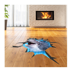 Custom Printing Self Adhesive Vinyl Floor Decal Removable 3D PVC Floor Sticker