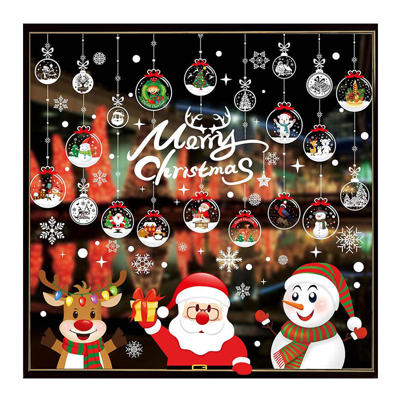 Manufacturer Car Sticker Christmas Window Static Clings Home Glass Stickers Window Decal