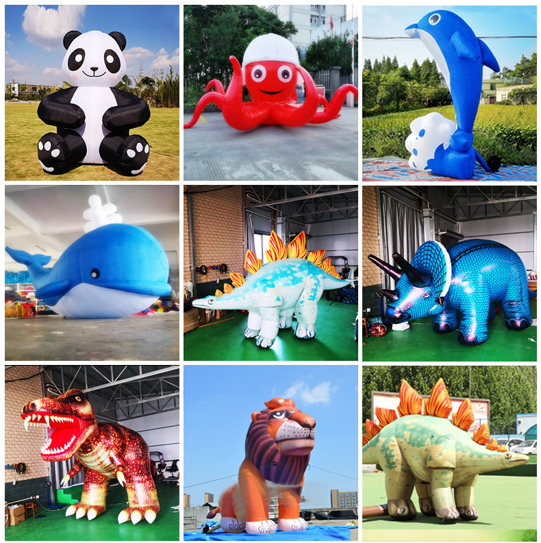 Custom Christmas Decorations Outdoor Inflatable Cartoon Character For Advertising Giant Inflatable Dinosaur