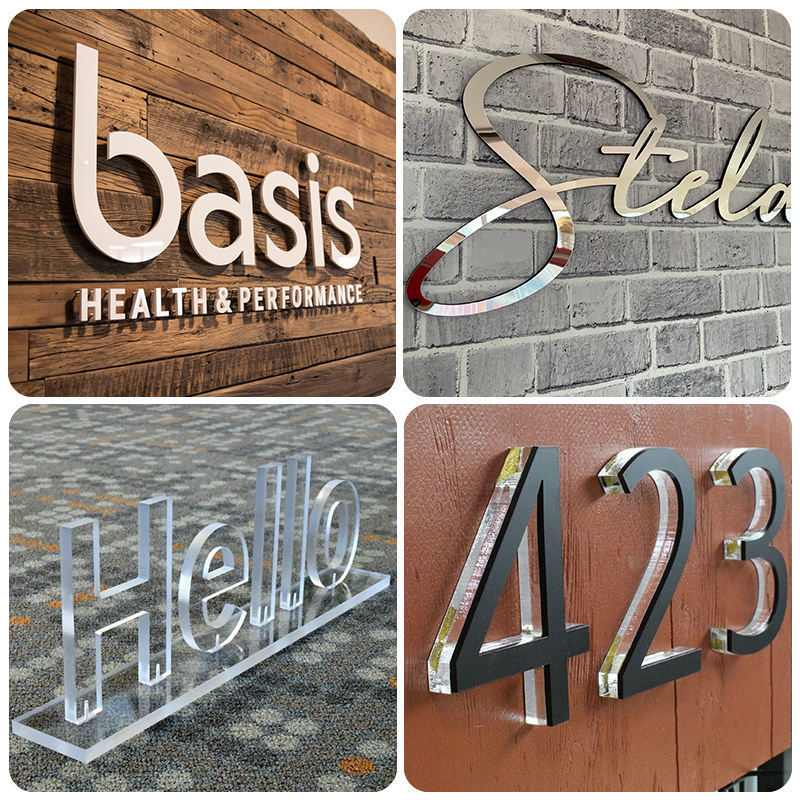 Custom Wall 3d Logo Sign Acrylic Letter For Backdrop Office Store Shop Wall Decor Name Board Designs