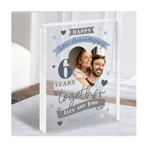 Personalized Wedding Anniversary Gifts Acrylic Plaque With Photo Custom Uv Printing Acrylic Block