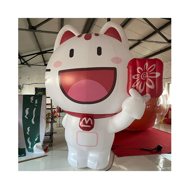 Customize Commercial Christmas Decorations Inflatable Cartoon Cat Big Advertising Inflatable Animal