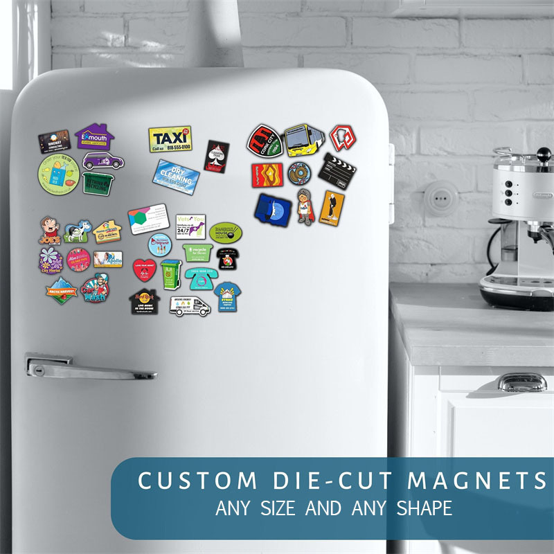 Custom Printing Magnet Car Decals Die Cut Vinyl Soft Magnetic Refrigerator Stickers Fridge Magnets